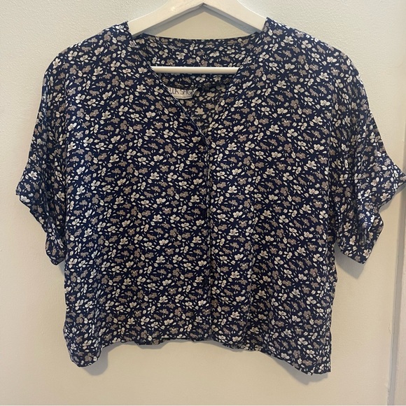 90s Vintage Floral Crop Clueless Style Size L - Picture 6 of 6